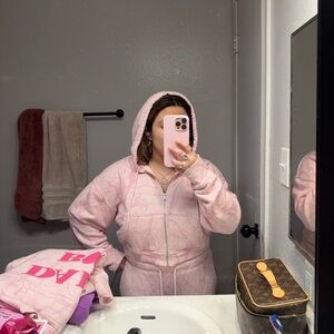 Dairy boy pink zip up